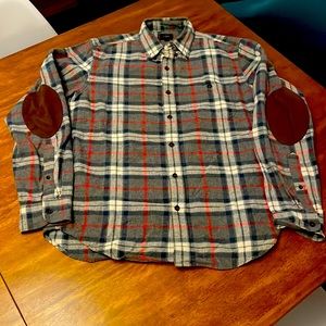 J. Crew Plaid Flannel shirt with elbow patches